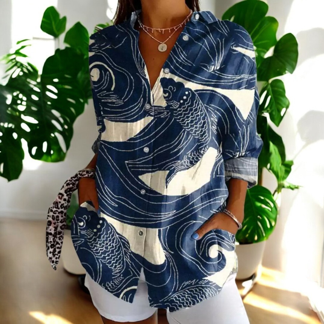 Maeve™ - Floral Breeze Button-Up-Hemd
