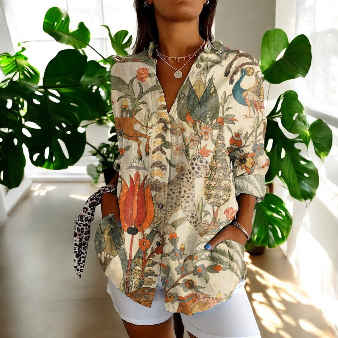 Darcie™ - Floral Breeze Button-Up-Hemd