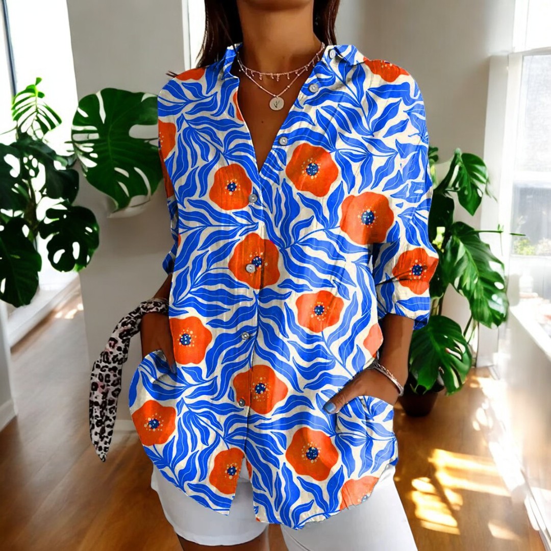 Summer™ - Floral Breeze Button-Up-Hemd