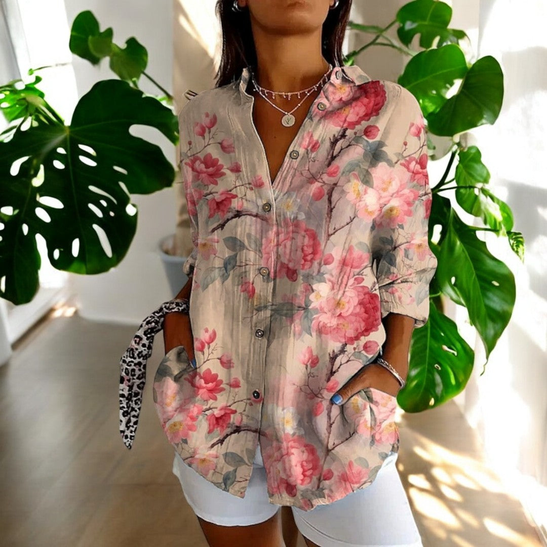 Gracie™ - Floral Breeze Button-Up-Hemd
