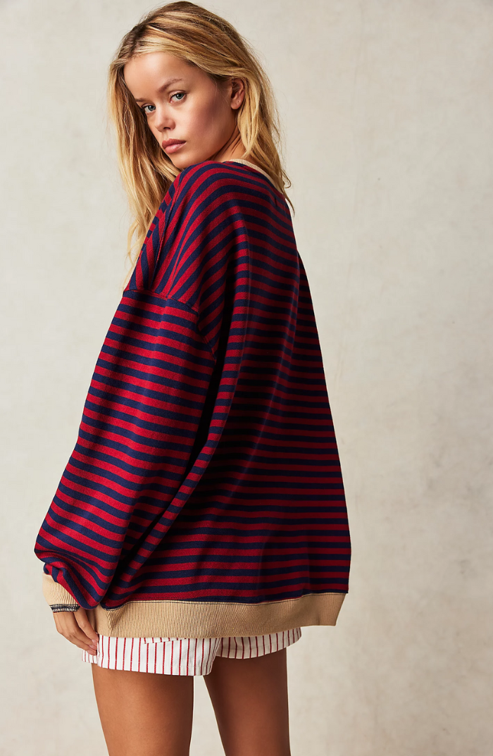 LENA™ Oversized stribet sweater