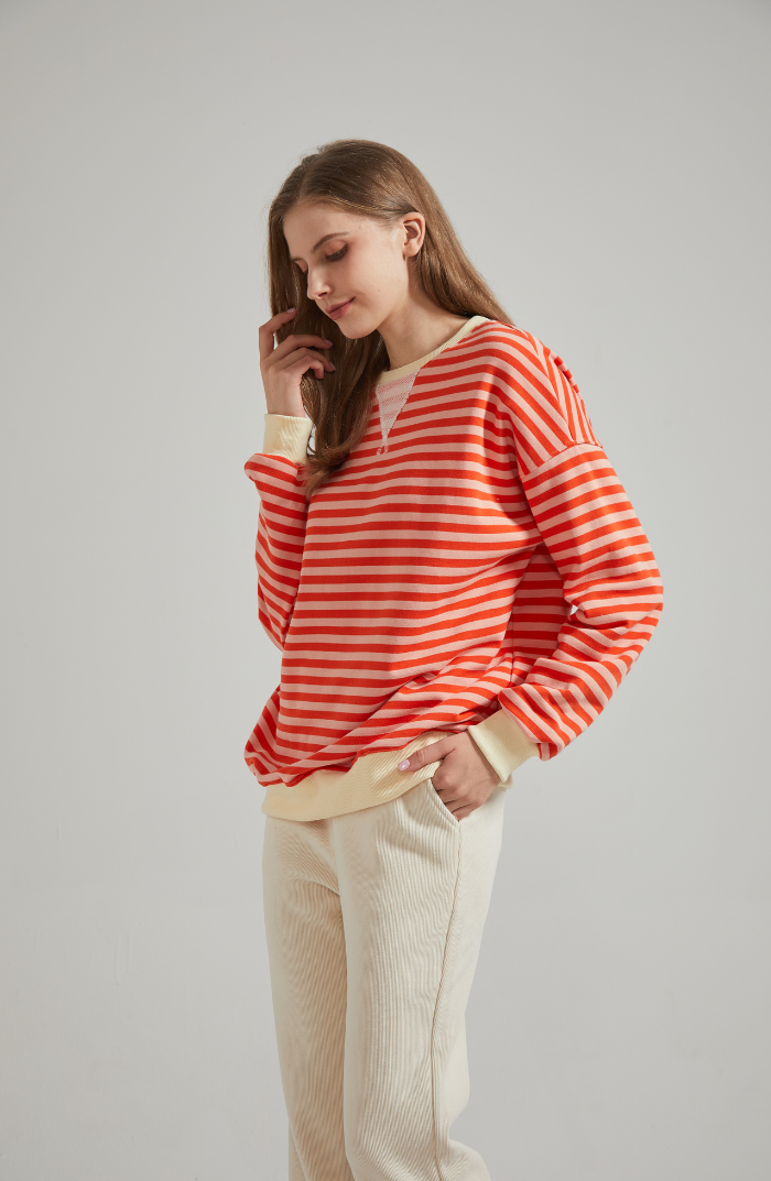 LENA™ Oversized stribet sweater