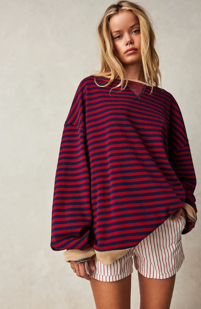 LENA™ Oversized stribet sweater