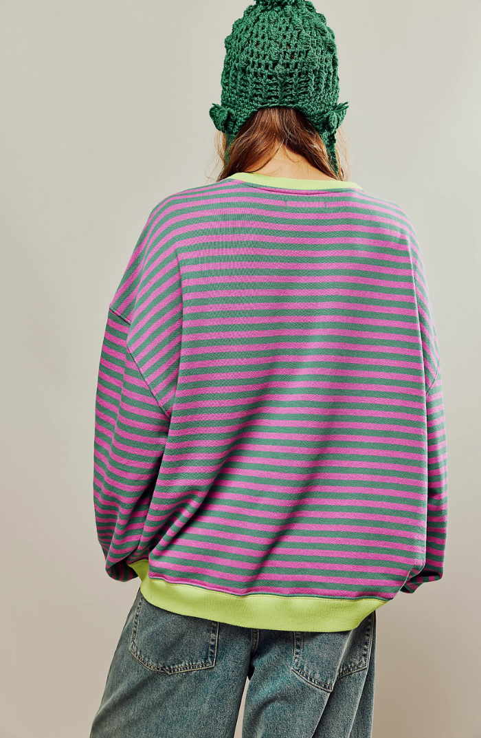 LENA™ Oversized stribet sweater