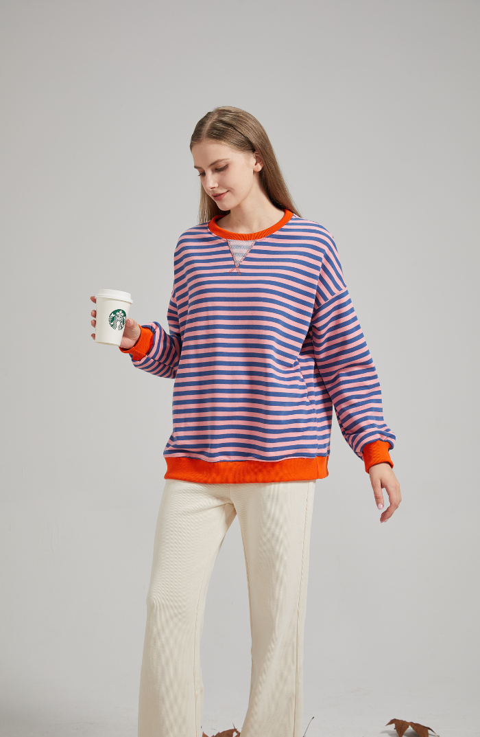 LENA™ Oversized stribet sweater