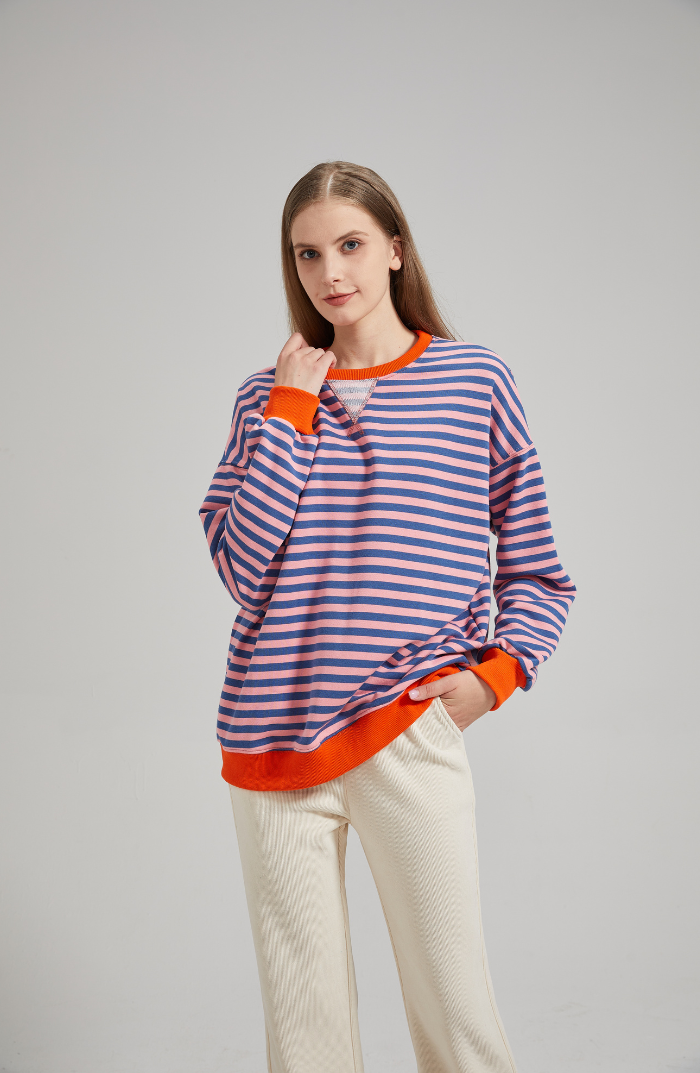 LENA™ Oversized stribet sweater