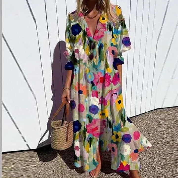 Billie™ - Boho Maxi-kjole med lagdelt nederdel