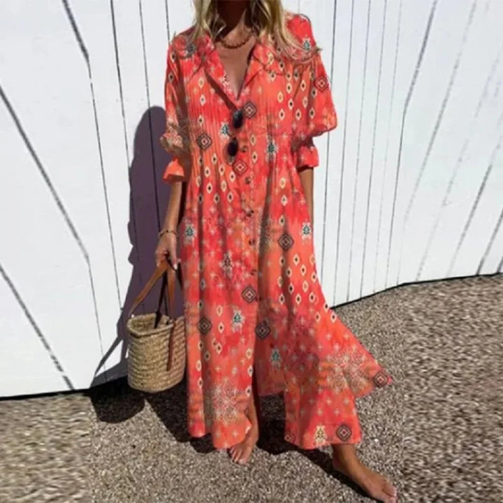 Billie™ - Boho Maxi-kjole med lagdelt nederdel