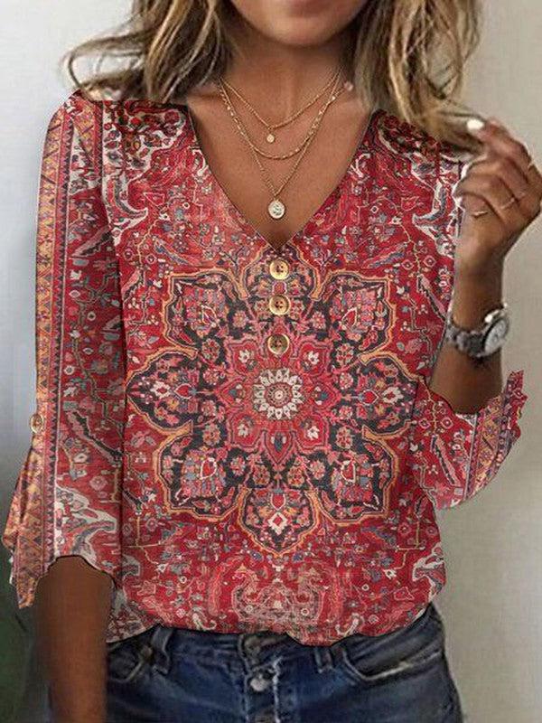 Karina™ - Vintage Boho bluse